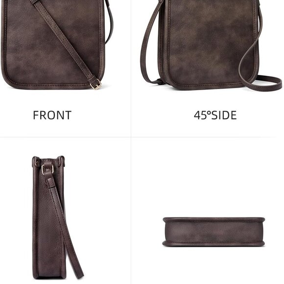 Crossbody Bag for Women Vegan Leather Wallet Purses Satchel Shoulder Bags Small - Picture 6 of 7